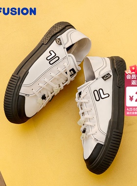 FILA FUSION斐乐一脚蹬女鞋帆布鞋鞋子小白鞋运动鞋休闲男鞋板鞋