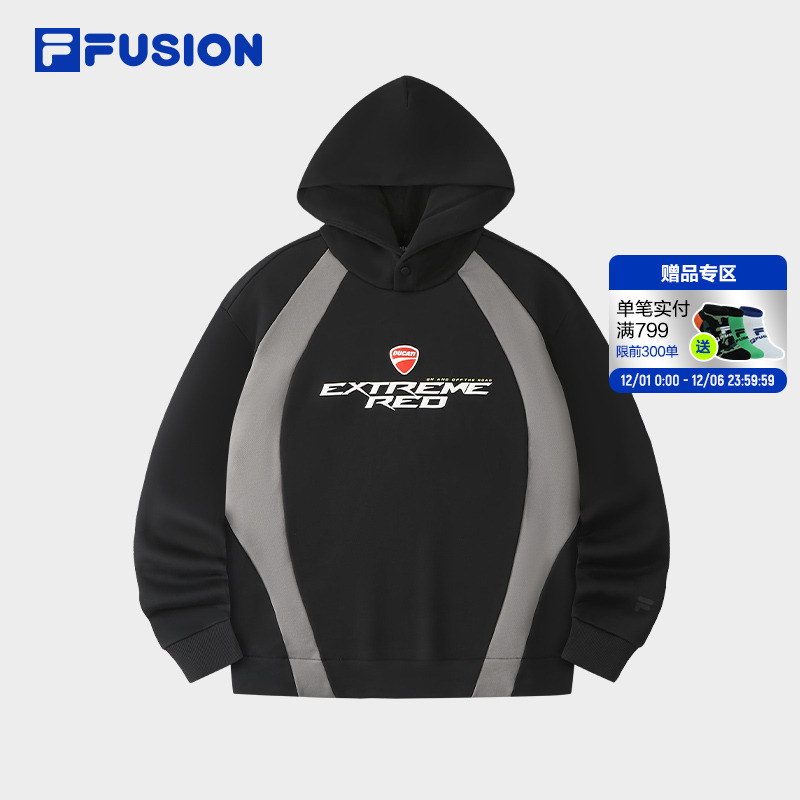 FILAFUSION斐乐潮牌连帽卫衣