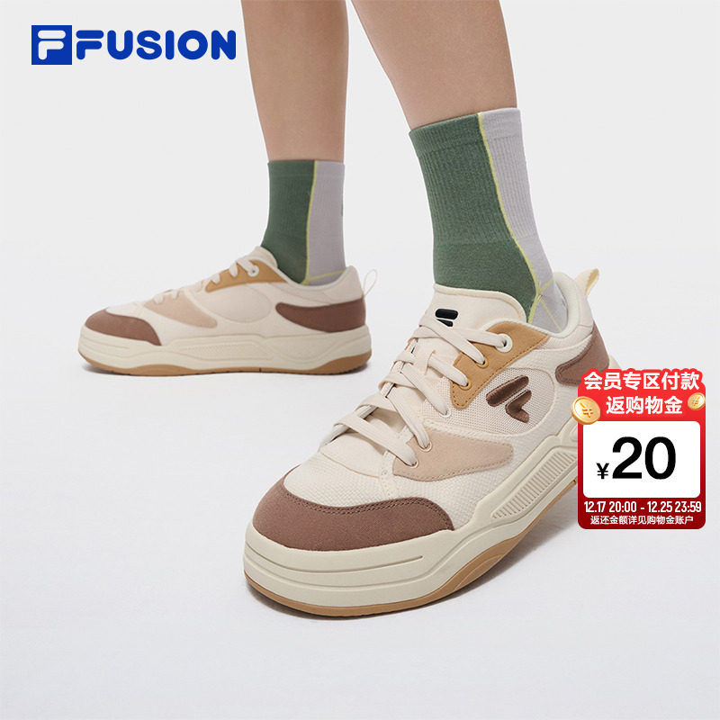 FILA FUSION斐乐帆布鞋男鞋2025秋季新款运动鞋透气女