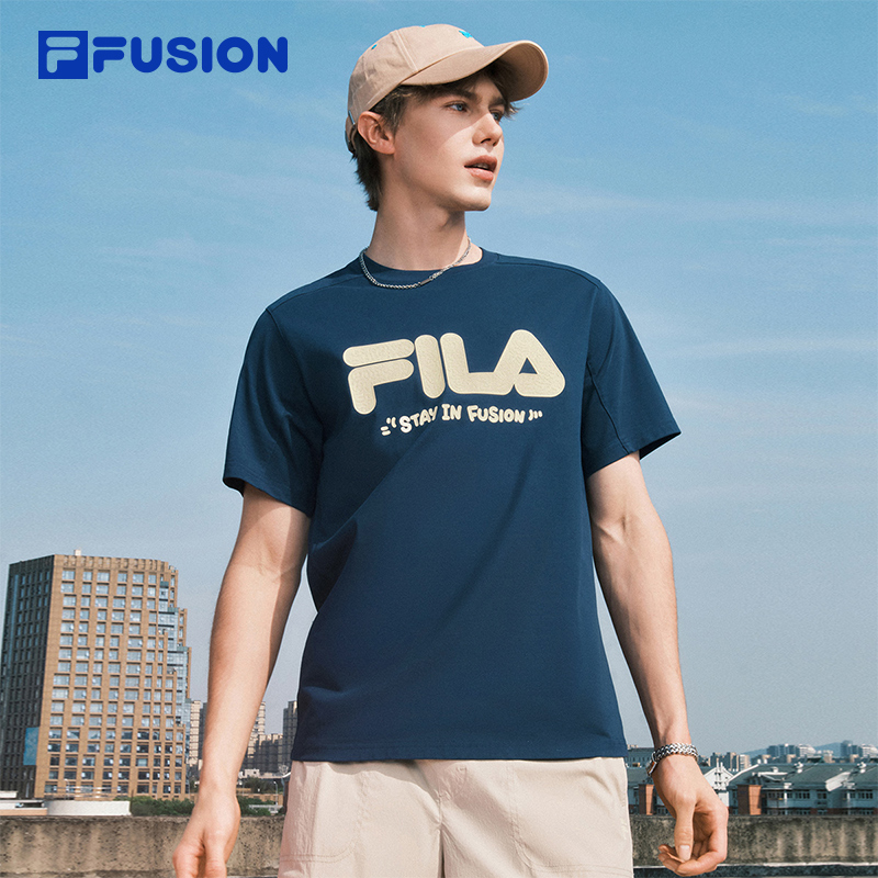 FILAFUSION斐乐潮牌针织短袖衫