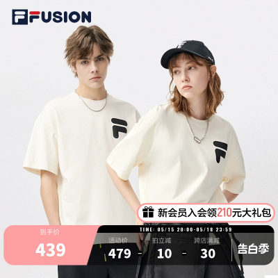 FILAFUSION短袖情侣款T恤