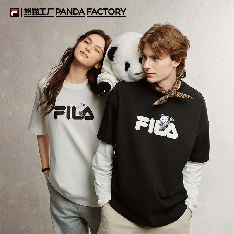 FILA斐乐情侣针织短袖衫