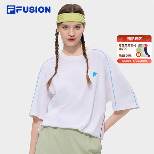 FILAFUSION斐乐潮牌短袖T情侣