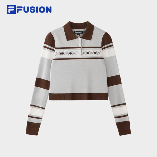 FILAFUSION斐乐女子长袖POLO