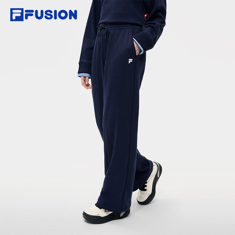 FILA FUSION斐乐针织女裤长裤2026春季新年红色阔腿裤休闲运动裤,运动服/休闲服装,运动长裤,淘宝优惠券,粉丝福利购,淘宝优惠卷