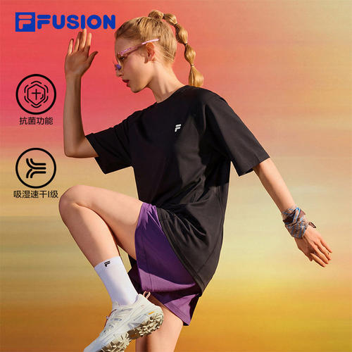 FILAFUSION情侣速干短袖t恤