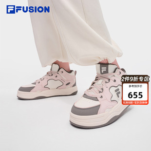 FILA 中高帮加绒保暖休闲鞋 FUSION斐乐板鞋 款 男 女2025冬季 BANK2