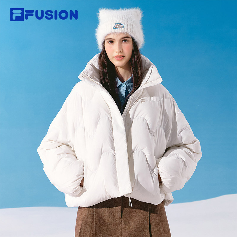 FILA FUSION斐乐潮牌女子短款羽绒服2025冬季新款保暖面包服外套,运动服/休闲服装,运动羽绒服,淘宝优惠券,粉丝福利购,淘宝优惠卷