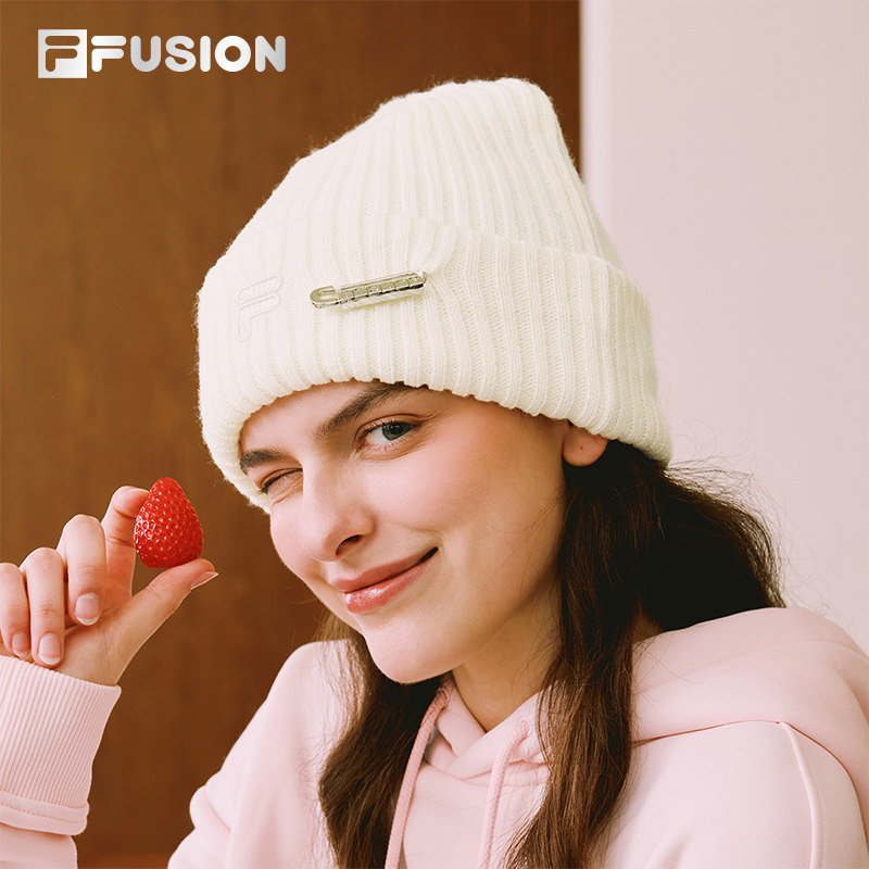 FILA FUSION斐乐潮牌情侣针织帽2025冬季新款时尚休闲毛线帽冷帽,运动包/户外包/配件,运动帽,淘宝优惠券,粉丝福利购,淘宝优惠卷