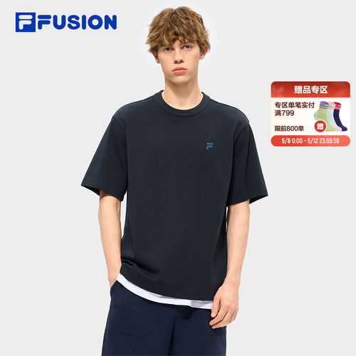 FILAFUSION斐乐男士针织短袖衫