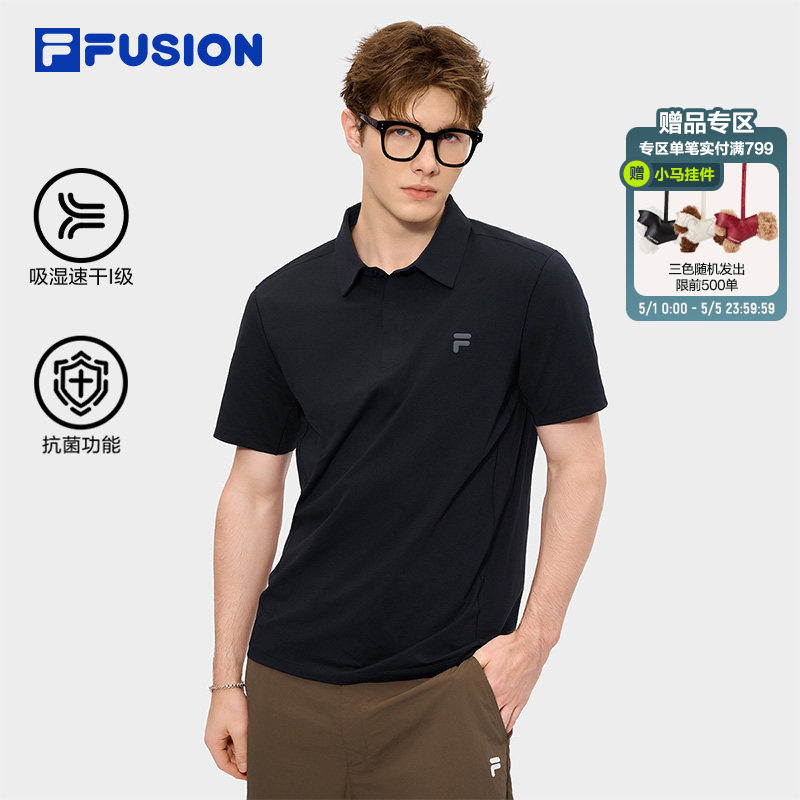 吸湿速干上衣|FILA FUSION斐乐官方男士26新款男装T恤短袖POLO衫