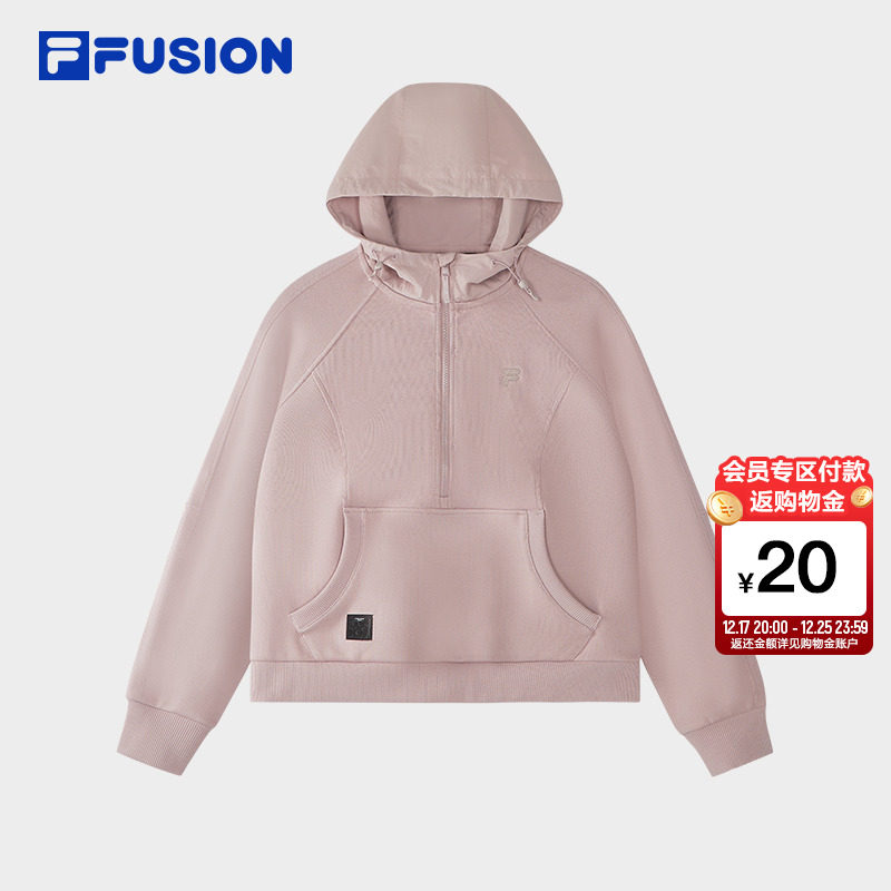 FILAFUSION斐乐女针织连帽上衣