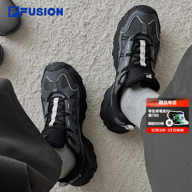 山脉鞋2|FILA FUSION斐乐潮牌女鞋秋冬季新款加绒鞋户外