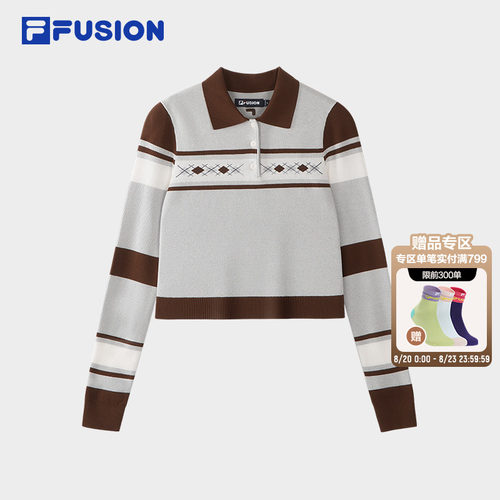 FILAFUSION斐乐女子长袖POLO