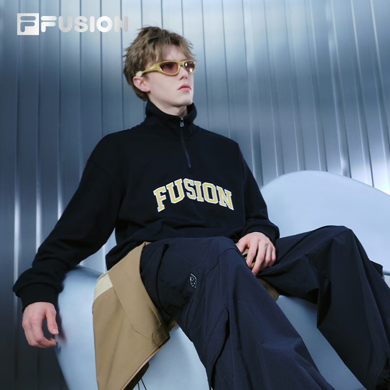 FILA FUSION斐乐半拉链运动卫衣女2025秋季新款纯棉松弛感上衣男,运动服/休闲服装,运动卫衣/套头衫,淘宝优惠券,粉丝福利购,淘宝优惠卷