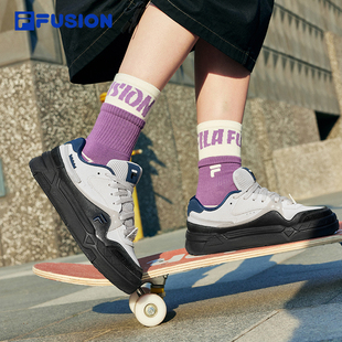 FUSION斐乐潮牌女鞋 运动鞋 BANK厚底低帮板鞋 子休闲鞋 春夏鞋 FILA