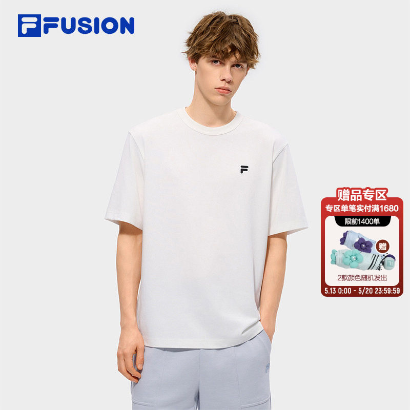 田曦薇同系列FILA FUSION斐乐潮牌男短袖T恤26夏新款休
