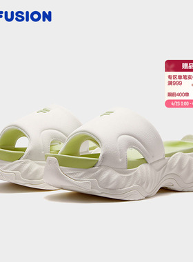 海星拖鞋丨FILA FUSION斐乐拖鞋女鞋厚底增高沙滩鞋夏季软底凉拖