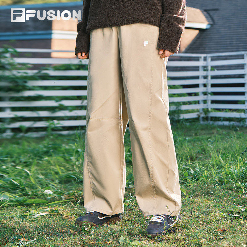 FILA FUSION斐乐潮牌梭织女裤运动裤2025秋季新款休闲裤弯刀裤,运动服/休闲服装,运动长裤,淘宝优惠券,粉丝福利购,淘宝优惠卷