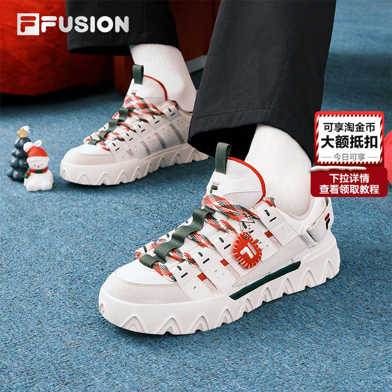 PISA圣诞丨FILA FUSION斐乐潮牌男子板鞋冬季女鞋厚底增高休闲鞋,运动鞋new,板鞋,淘宝优惠券,粉丝福利购,淘宝优惠卷
