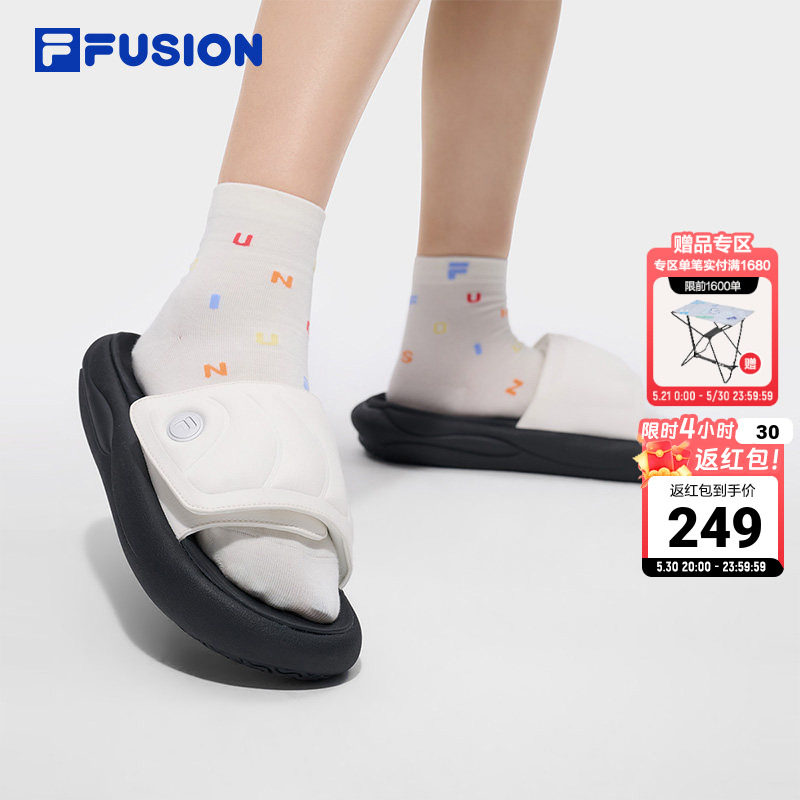 FILA FUSION斐乐拖鞋女子厚底凉拖2026夏季新款沙滩鞋