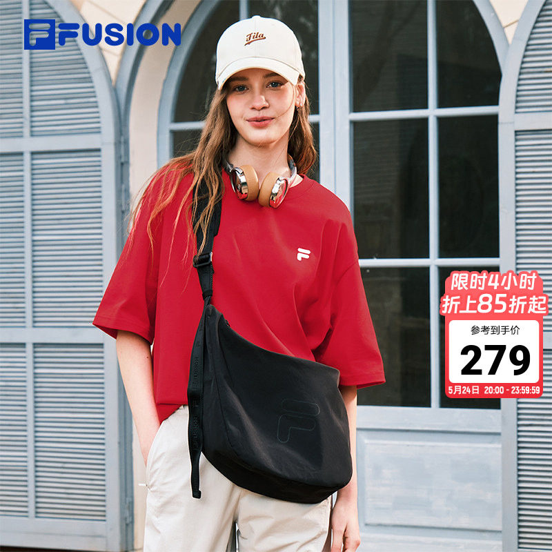 FILA FUSION斐乐月牙包女包2026新款懒人包单肩包斜挎