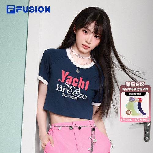 FILAFUSION斐乐女士针织短袖衫