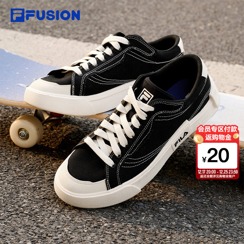 FILA FUSION斐乐女鞋低帮帆布鞋鞋子男鞋板鞋休闲鞋运动鞋