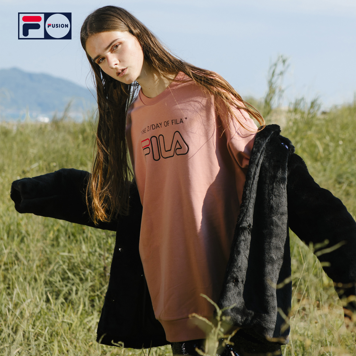 FILA FUSIONx b+abì³ÀÖ³¤¿îÎÀÒÂÅ®2018¶¬¼¾ÐÂÆ·ÐÝÏпíËÉÌ×Í·ÉÀÅ®