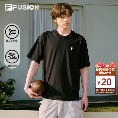 FILAFUSION斐乐潮牌短袖T男