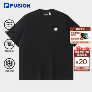 凉感宽松小熊女子半袖 FILA 新款 t恤男2026夏季 上衣 FUSION斐乐短袖