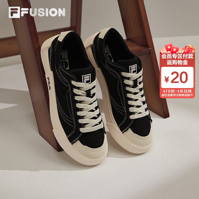 FILA FUSION斐乐潮牌女鞋帆布鞋运动鞋鸳鸯色休闲鞋板鞋鞋子男鞋