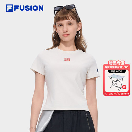 FILAFUSION斐乐女士针织短袖衫