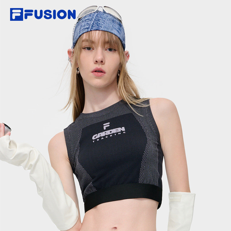 FILA FUSION斐乐潮牌女子背心2025夏季内搭时尚修身无袖短款上衣,运动服/休闲服装,运动背心,淘宝优惠券,粉丝福利购,淘宝优惠卷