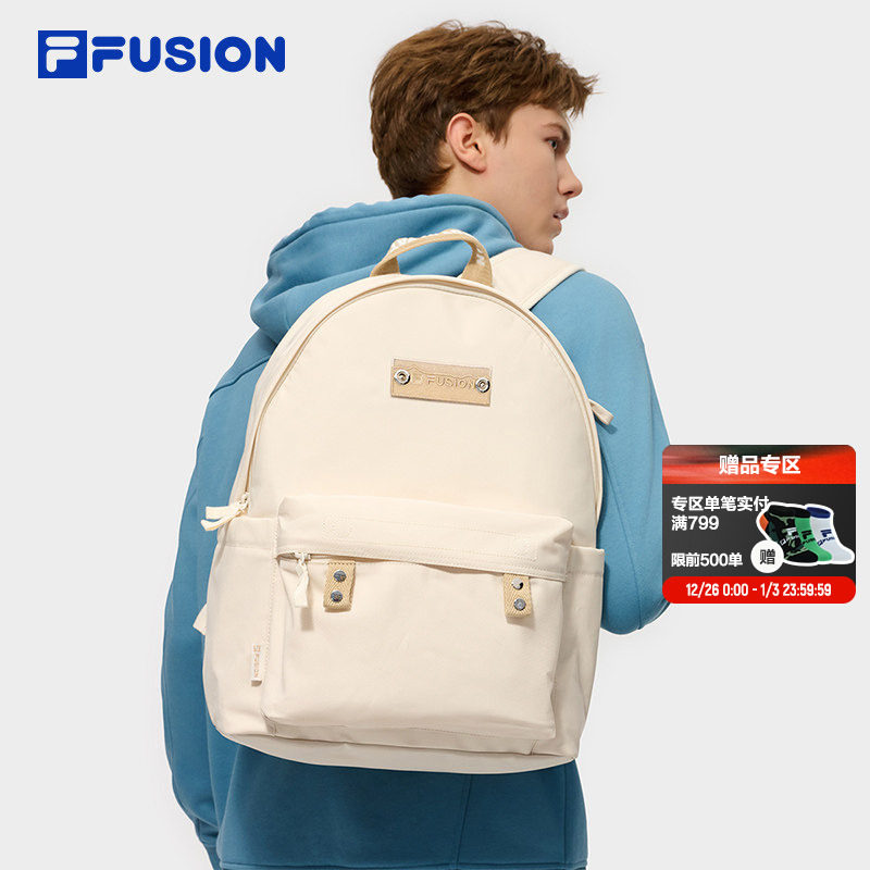 FILA FUSION斐乐潮牌双肩包女包2025冬季新款情侣款户