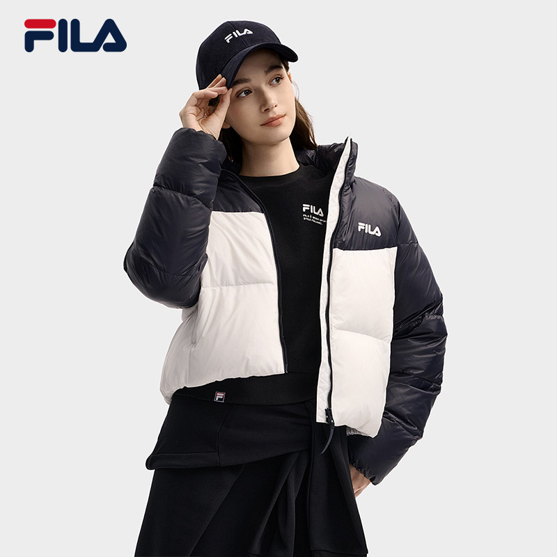 FILA斐乐羽绒服女2025冬新款短款面包服美拉德风休闲保暖运动外套,运动服/休闲服装,运动T恤,淘宝优惠券,粉丝福利购,淘宝优惠卷
