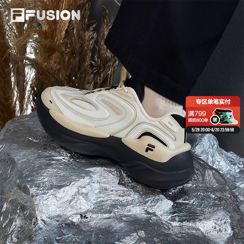 「陨石鞋」|FILA FUSION斐乐女鞋运动鞋春季女款厚底轻盈老爹鞋