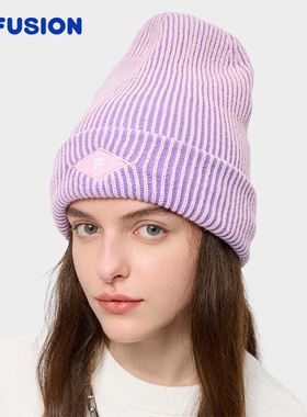 FILA FUSION斐乐潮牌女帽针织帽冬季款休闲运动保暖帽子毛线帽