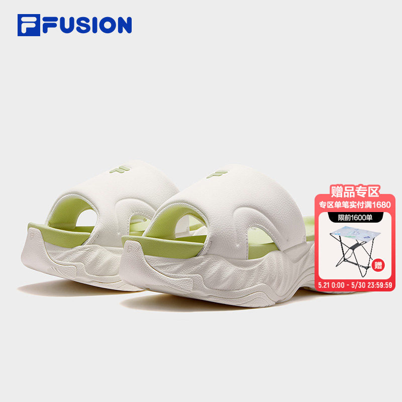 海星拖鞋丨FILA FUSION斐乐拖鞋女鞋厚底增高沙滩鞋夏季软