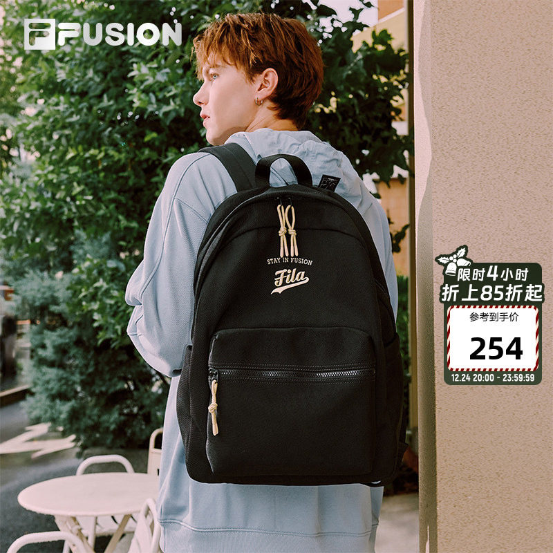 FILA FUSION斐乐情侣款背包2025秋季新款女书包双肩包