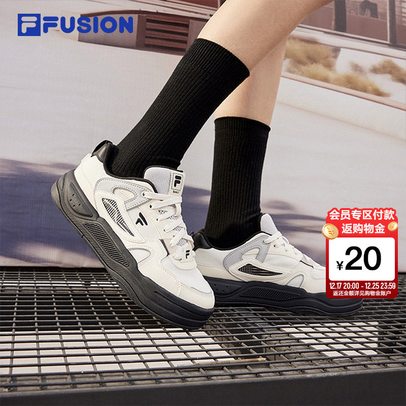 FILA FUSION斐乐潮牌女鞋BANK II专业滑板鞋夏季款