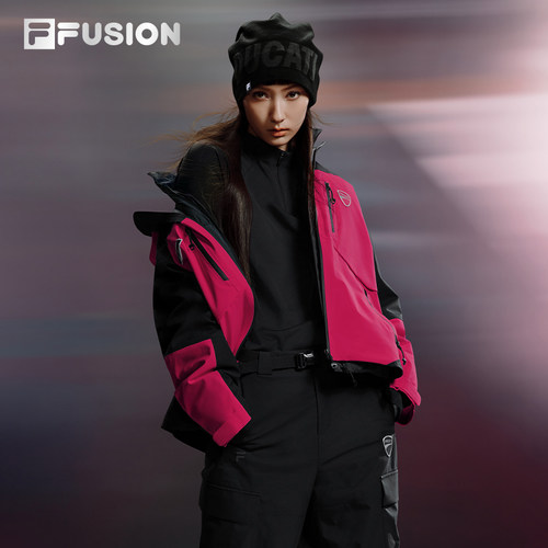 鹅绒FILA FUSION｜DUCATI斐乐潮牌三合一羽绒服女子2025冬季外套