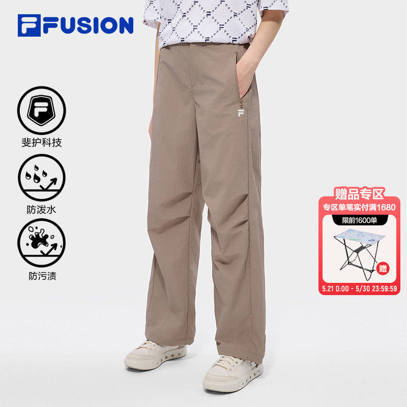 FILA FUSION斐乐运动裤女裤2026夏新款休闲宽松阔腿长