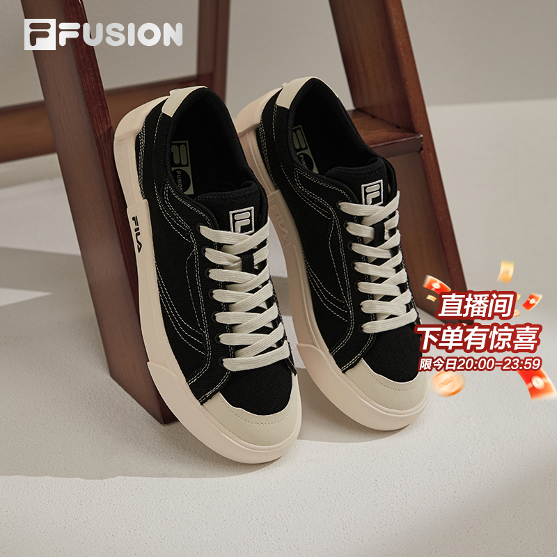 FILA FUSION斐乐潮牌女鞋帆布鞋运动鞋鸳鸯色休闲鞋板鞋鞋