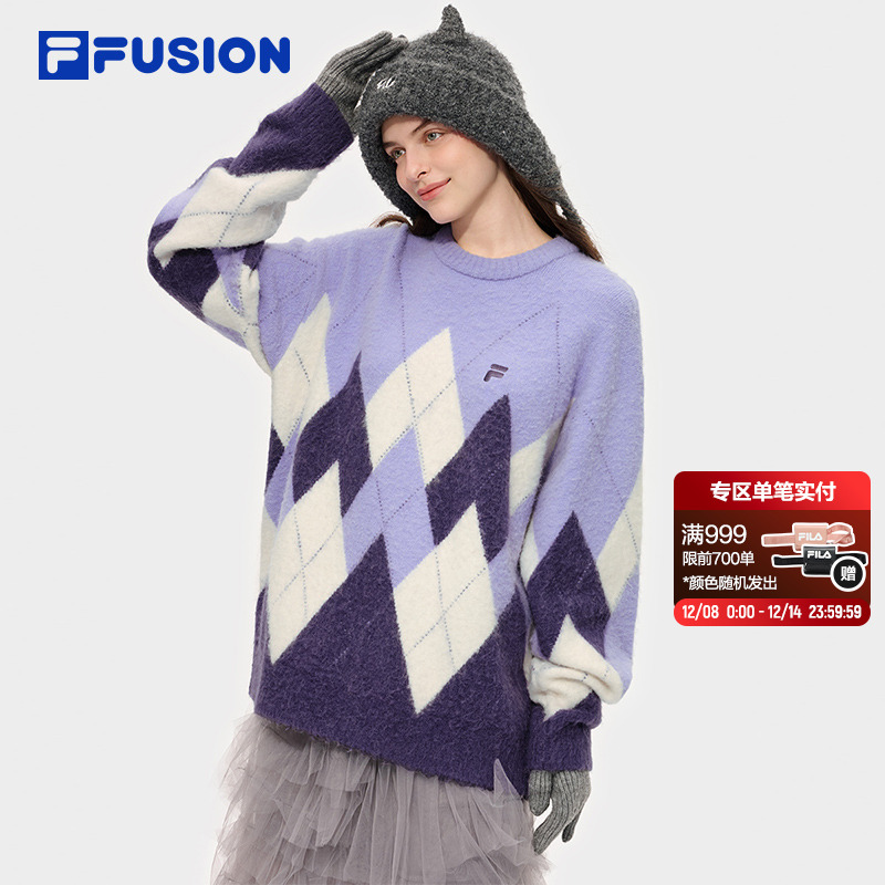 FILAFUSION斐乐情侣编织衫