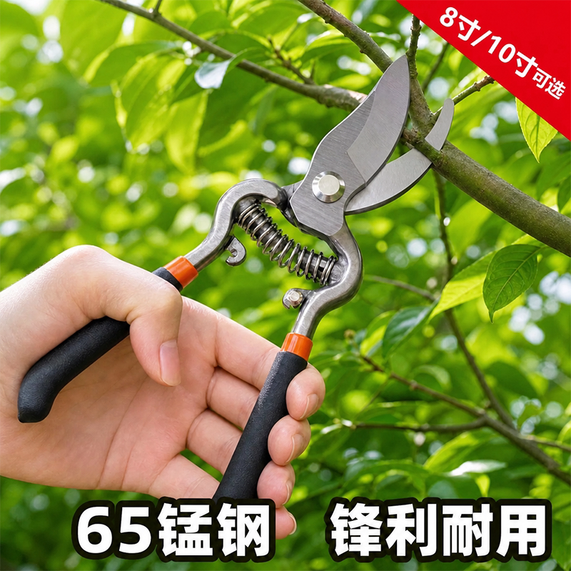 绿林园艺剪刀碳钢8/10寸果树修枝图片