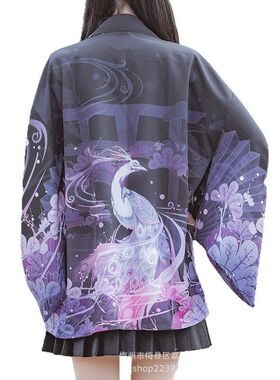 印花羽织日式和服薄Lolit开衫