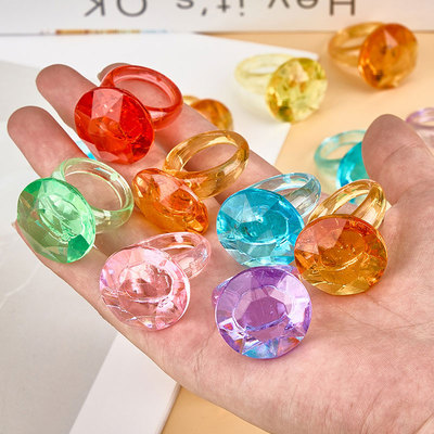 宝石戒指DIY材料创意彩色礼物
