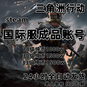 三角洲行动steam国际服成品账号18级 30级 33级纯币等级号 可换绑