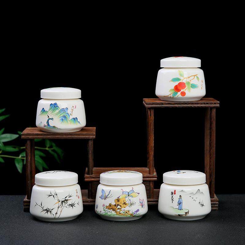密封陶瓷罐茶叶罐子螺纹拧口液体膏方罐中药罐药膏罐滴水不漏防潮,餐饮具,茶叶罐,淘宝优惠券,粉丝福利购,淘宝优惠卷